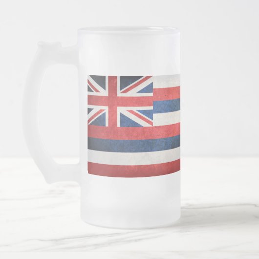 Staatsflagge von Hawaii Mattglas Bierglas (Links)