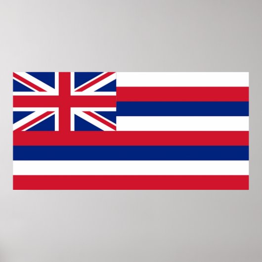 Staatsflagge von Hawaii Poster (Vorne)