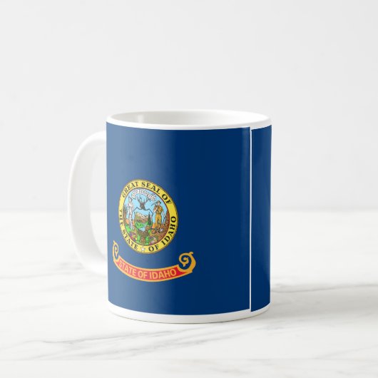 Staatsflagge von Idaho Kaffeetasse (Vorderseite Links)