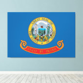 Staatsflagge von Idaho Leinwanddruck (Insitu (Holzboden))