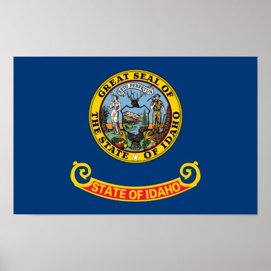 Staatsflagge von Idaho Poster (Vorne)