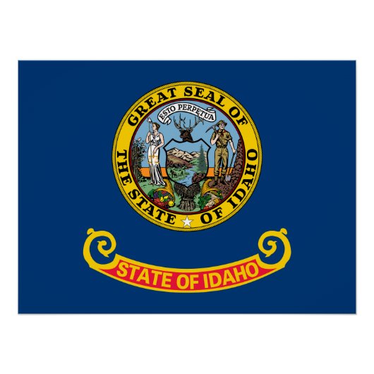 Staatsflagge von Idaho Poster (Vorderseite)