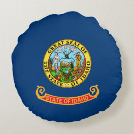 Staatsflagge von Idaho Rundes Kissen