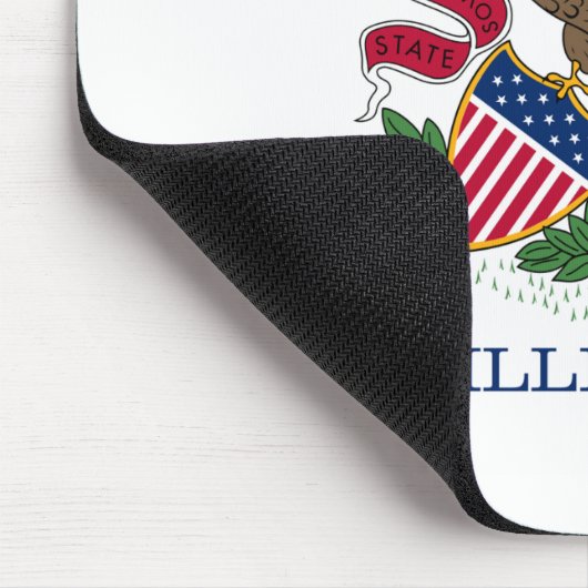 Staatsflagge von Illinois Mousepad (Ecke)