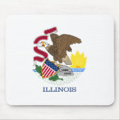 Staatsflagge von Illinois Mousepad (Vorne)