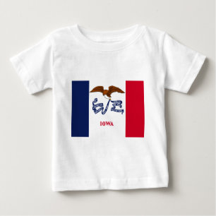 Staatsflagge von Iowa Baby T-shirt