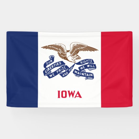 Staatsflagge von Iowa Banner (Horizontal)