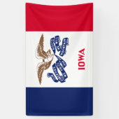Staatsflagge von Iowa Banner (Vertikal)