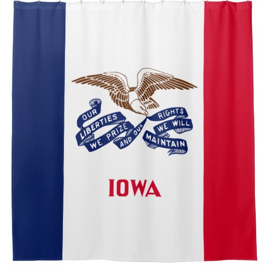 Staatsflagge von Iowa Duschvorhang (Vorderseite)