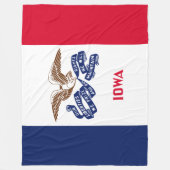 Staatsflagge von Iowa Fleecedecke (Vorderseite)