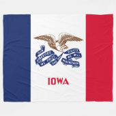 Staatsflagge von Iowa Fleecedecke (Vorderseite (Horizontal))