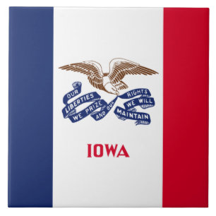 Staatsflagge von Iowa Fliese