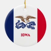 Staatsflagge von Iowa Keramik Ornament (Hinten)