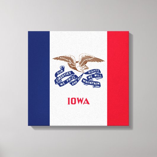 Staatsflagge von Iowa Leinwanddruck (Vorderseite)