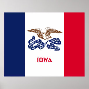 Staatsflagge von Iowa Poster