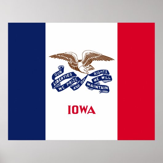 Staatsflagge von Iowa Poster (Vorne)