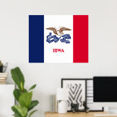 Staatsflagge von Iowa Poster (Heimbüro)
