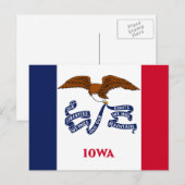 Staatsflagge von Iowa Postkarte (Vorne/Hinten)