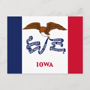 Staatsflagge von Iowa Postkarte