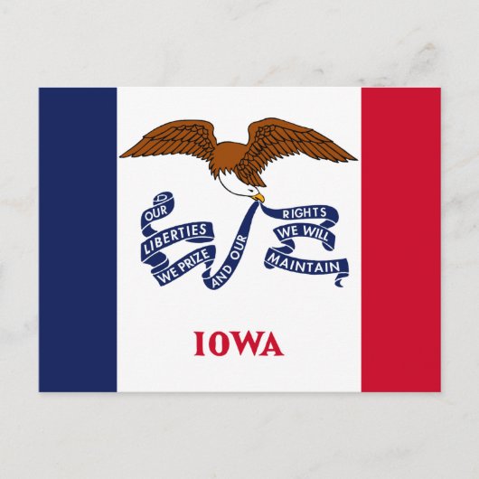 Staatsflagge von Iowa Postkarte (Vorderseite)