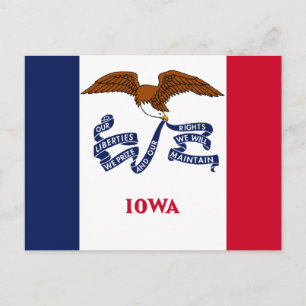 Staatsflagge von Iowa Postkarte