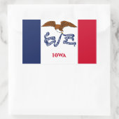 Staatsflagge von Iowa Rechteckiger Aufkleber (Tasche)