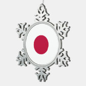 Staatsflagge von Japan Schneeflocken Zinn-Ornament (Rechts)