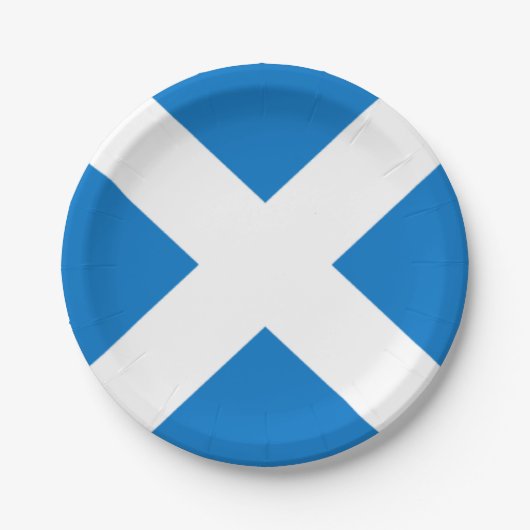 Staatsflagge von Kreuz Schottlands St Andrew Pappteller (Vorderseite)