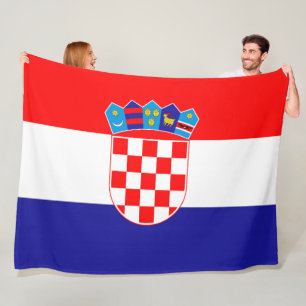 Staatsflagge von Kroatien Zastava Hrvatske groß Fleecedecke