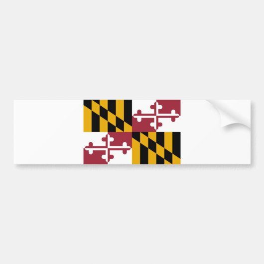 Staatsflagge von Maryland Autoaufkleber (Vorne)