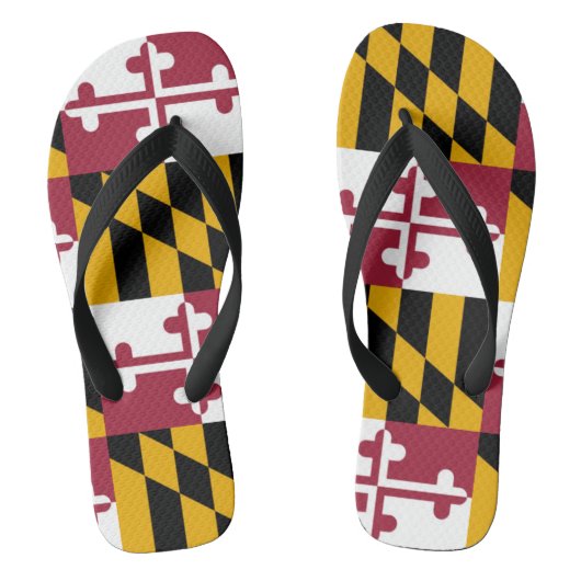 Staatsflagge von Maryland Badesandalen (Fußbett)