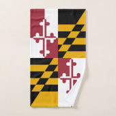 Staatsflagge von Maryland Badhandtuch Set (Handtuch)
