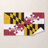 Staatsflagge von Maryland Badhandtuch Set (Handtuch)