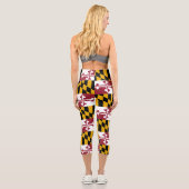 Staatsflagge von Maryland Capri Leggings (Rückseite)