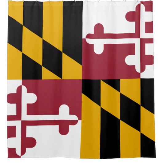 Staatsflagge von Maryland Duschvorhang (Vorderseite)