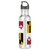 Staatsflagge von Maryland Edelstahlflasche (Rückseite)