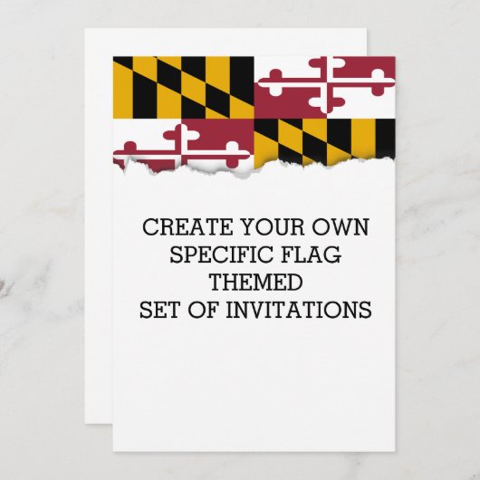 Staatsflagge von Maryland Einladung (Vorne/Hinten)