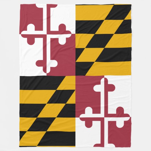 Staatsflagge von Maryland Fleecedecke (Vorderseite)
