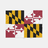 Staatsflagge von Maryland Fleecedecke (Vorderseite (Horizontal))