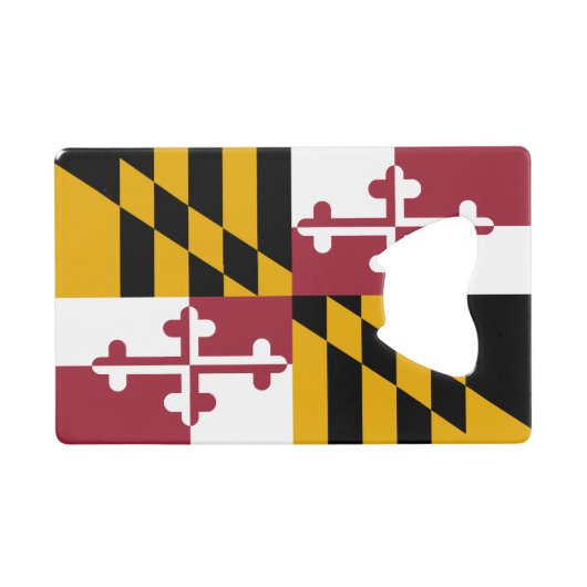Staatsflagge von Maryland Geldbeutel Flaschenöffner (Vorderseite (Horizontal))