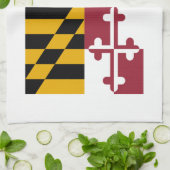 Staatsflagge von Maryland Geschirrtuch (Gefaltet)