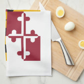 Staatsflagge von Maryland Geschirrtuch (Viertel Falte)