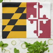 Staatsflagge von Maryland Geschirrtuch (Gefaltet)