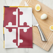 Staatsflagge von Maryland Geschirrtuch (Viertel Falte)
