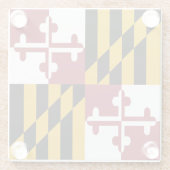 Staatsflagge von Maryland Glasuntersetzer (Rückseite)