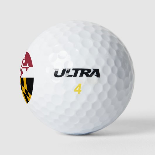 Staatsflagge von Maryland Golfball (Logo)