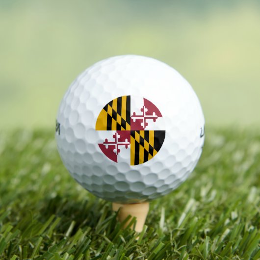 Staatsflagge von Maryland Golfball (Insitu T-Shirt)