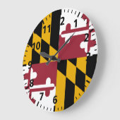 Staatsflagge von Maryland Große Wanduhr (Winkel)