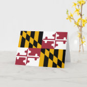 Staatsflagge von Maryland Karte (Gelbe Blume)