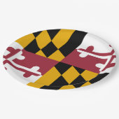 Staatsflagge von Maryland Pappteller (Schrägansicht)